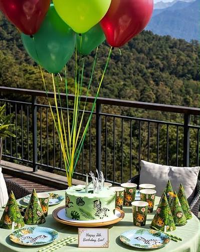 Birthday Cake With a Mountain View