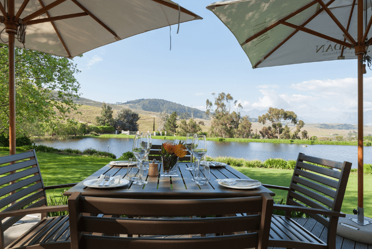 A Romantic Table Overlooking the Vineyards